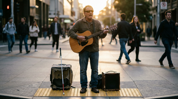 Blind Busking: Confirming Positions Without Direct Stage View