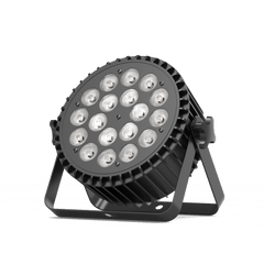 UKING ZQ01061 black LED PAR LIGHT with 18 RGBW LEDs and adjustable mounting bracket.