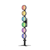 UKING ZQ01334 retro wash light tower with six RGB COB LED heads on black stand