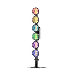 UKING ZQ01334 retro wash light tower with six RGB COB LED heads on black stand