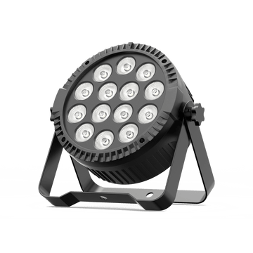 UKING ZQ01424 PAR Light showing 14 RGBW LEDs, black housing, and adjustable bracket for stage & event lighting.