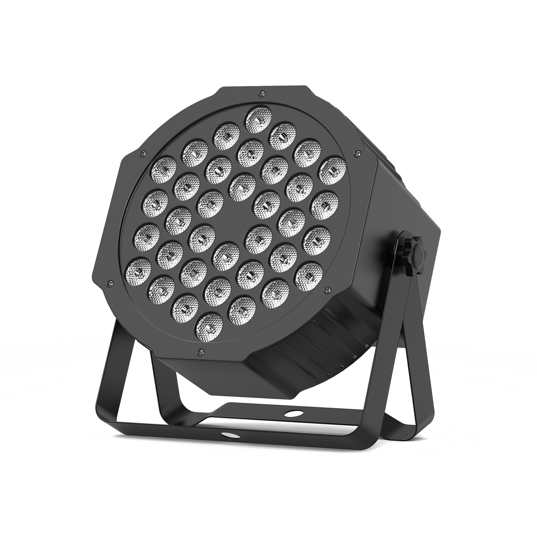 Black UKING ZQ01641 PAR light, 36 RGB LEDs, sturdy stand. Ideal for stage, events, and DJ lighting.