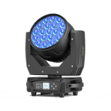 UKING ZQ02103 moving head light: 19 blue RGBW LEDs, LCD display, DMX control ready.