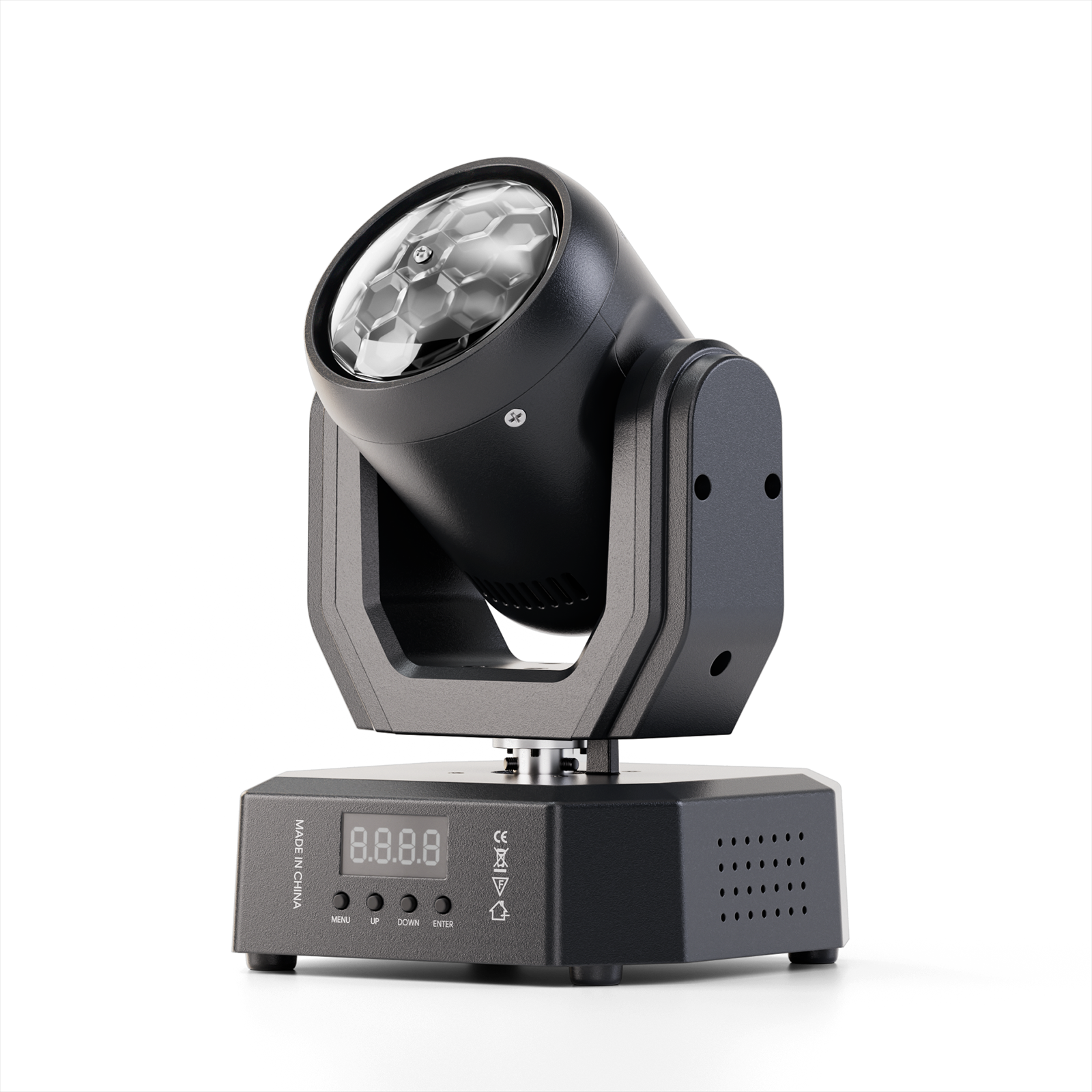 Black compact moving head light for DJ and stage lighting