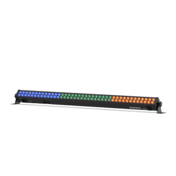 UKING ZQ06200 wash light bar, black, with blue, green, orange RGB LEDs. Designed for professional stage lighting.