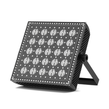 UKING ZQ06207 LED wash light with round black housing and colorful beam effect
