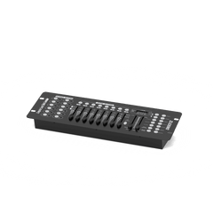 Black UKING 192 DMX controller: 192-channel DMX512 lighting console with scanner buttons, 16 sliders, and digital display.