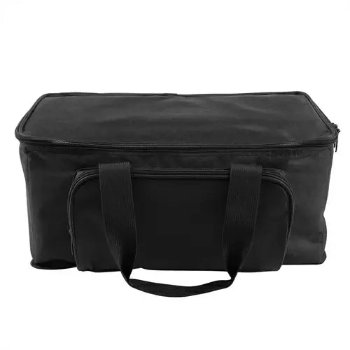 Black UKING ZQ01082/ZQ01104 PAR light carry bag. 600D waterproof PVC, zippered top, front pocket, and reinforced handles.